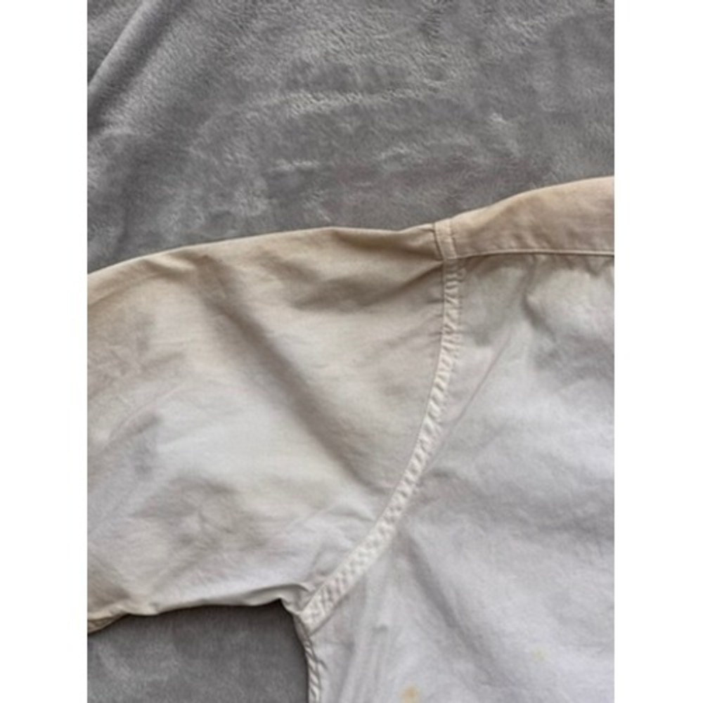 Vintage 1964 US Military Short Sleeve Utility Shirt White DSA-1-3438-64-C Medium - Picture 9 of 11